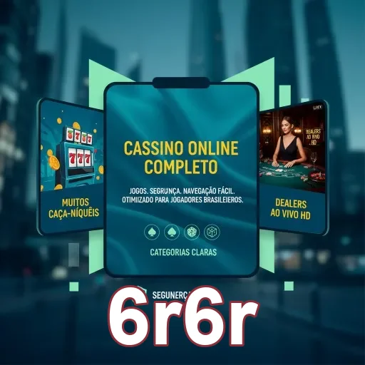 Ilustração de Explore slots e jogos VIP no 6r6r com agilidade